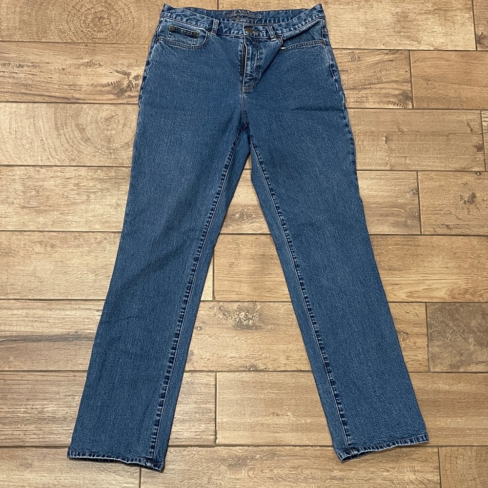 Ralph Lauren Women's Mid-Blue Straight-Leg Jeans
